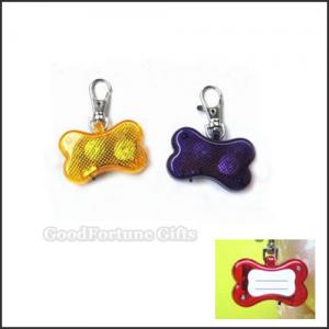 China hot sale cheap promotion ABS anti lost led flash dog tags collar lable gift supplier