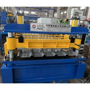 China Trapezoidal 0.3mm PPGI Roof Panel Roll Forming Machine , Roofing Sheet Rolling Machine supplier