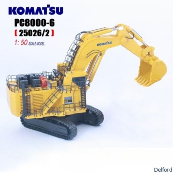China Modèle réduit de pelle rétro minière Komatsu PC8000-6 Édition Collector Blanc en métal moulé sous pression No. 25026 supplier