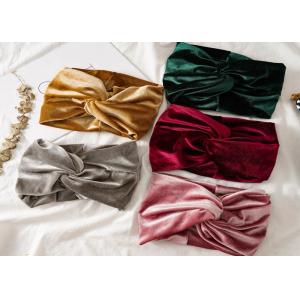 Women golden gray pink velvet wide hair bands bag warm cloth hair accessories cross - border elastic hoop