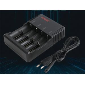 Torch Lamp 4 Bay 18650 Battery Charger With Short Circuit Protector Black Color