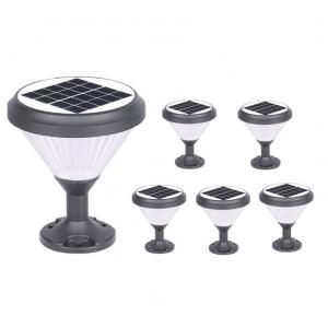 China 6pc Set Solar Post Lamp LED Decor Garden Lights For Lawn DIE-Casting Aluminum supplier