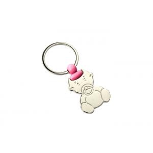 China Baby Pattern 2mm Cute Metal Keychain Shopping Trolley Token Keyring supplier