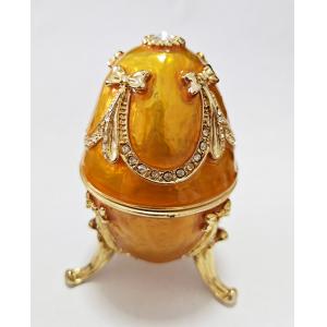 Luxury Faberge Easter Eggs Faberge-Egg Hand Painted Jewelry Trinket Box Gift for Easter Home DecorDirect Jewelry Boxes