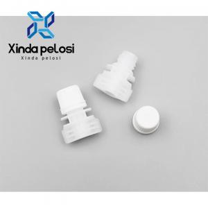 China Precision Cnc Flexible PE Plastic Spout Cap For Soya-Bean Milk Bag supplier