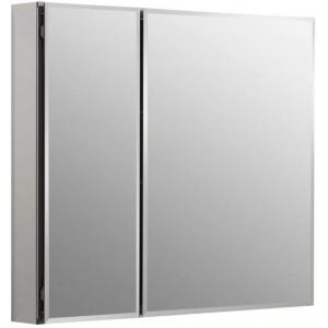 Frameless Aluminum Storage Cabinet Aluminium Bathroom Cabinet Double Doors