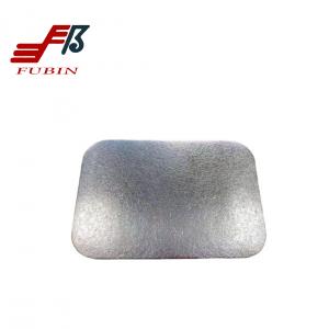 LFGB Disposable Aluminum Foil Container Lid Paper Cardboard  Silver