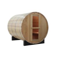 China ISO9000 Dry Steam Wood Barrel Sauna 8 Person with Electric Stove Heater on sale