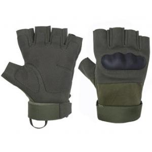 China Men Hiking Hard Knuckle Combat Gloves , Fingerless Military Army Tactical Gloves supplier