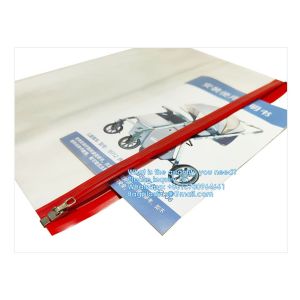 Zipper Pouch Bags, Clear Waterproof Document Bag, Assorted Color File Pockets, Large Capacity Plastic File Jackets, Multipurpose For Travel School Office And Home