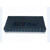 China 1U Fiber Optic 12 Port Rack Mount Patch Panel For SC Simplex Adapter on sale