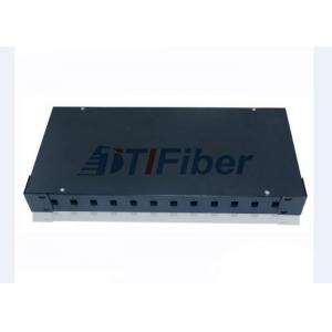 China 1U Fiber Optic 12 Port Rack Mount Patch Panel For SC Simplex Adapter supplier