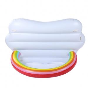 China Giant Inflatable Rainbow Cloud Adult Floating Island Mat Pool Inflatable Float supplier