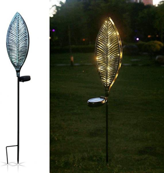 2Volt Metal Garden Leaf Solar Lights