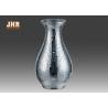 China Modern Luxury Fiberglass Flower Pot Table Vase Plant Pots Silver Mosaic Glass wholesale