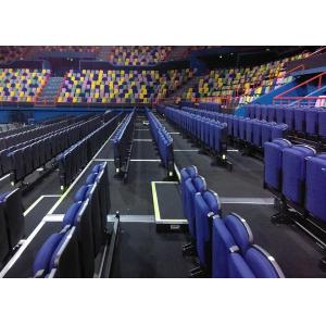 Upholstered Retractable Grandstands Seating With Double Row Platform