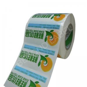 China Vinyl Waterproof Self Adhesive Food Labels For Juice Bottle , Glossy Juice Food Labels supplier