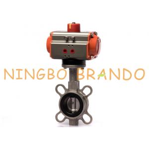 China Soft Seat Wafer Pneumatic Actuator Butterfly Valve Stainless Steel 2'' DN50 supplier
