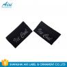 China Black Color Personalized Custom Fabric Labels For Clothes , Logo Design wholesale