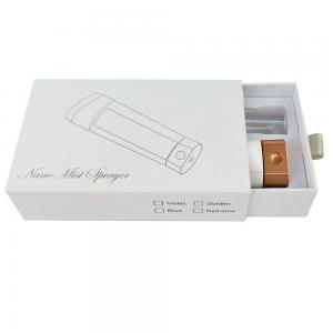 Glossy Cardboard Perfume Case Box Sliding With Metallic Silver Printing