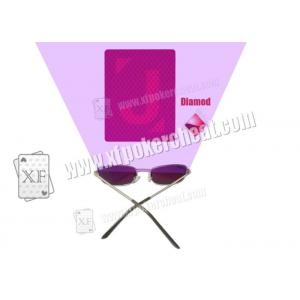 China Metal Side Plastic Purple Perspective Glasses For Invisible Marked Cards supplier