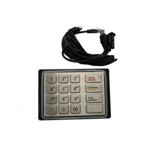 China PCI Stainless Steel ATM Machine Number Pad With 16 Keys & Braille Symbol supplier