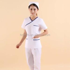 wholesale new style stretchy medical scrubs sets nurse uniform Custom V neck with 3 pockets unisex scrub set hospital uniform