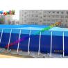 Summer Rectangular PVC Water Inflatable Swimming Pools with Metal Frame