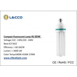 4U 85W Energy Saving Fluorescent Bulbs , High Efficiency Light Bulbs T5 6400K