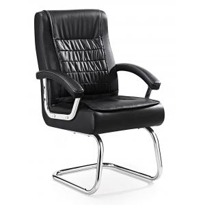 Padded Leather Office Guest Chairs With Arms , Office Reception Room Chairs