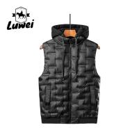 China Custom Oversize Knit Windproof Thick Utility Polyester Cotton Luxury Quilted Waistcoat Thermal Casual Vests for Men on sale