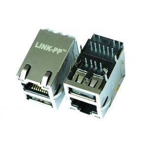 China MRJF-1UT441RS RJ45 With Single USB Connector 10/100 Magnetic LPJU3101AONL supplier