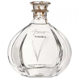 Arman Vodka Brandy Glass Bottle Round Shaped Alcohol Bottle 1000ML