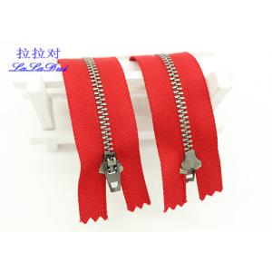 6 Inch Antique Brass Closed End Zip Red Tape Semi Auto - Lock Slider For Dress / Shoes