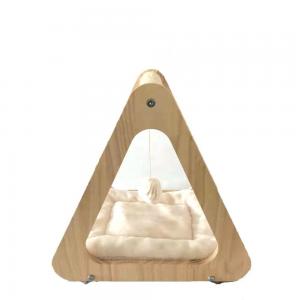 CARB Wooden Cat Friendly Furniture Foldable Cat House Bed For Felt Cave Scratching