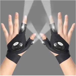 LED Flashlight Fishing Racing gloves work Other sports gloves Fish Fingerless home fishing gloves