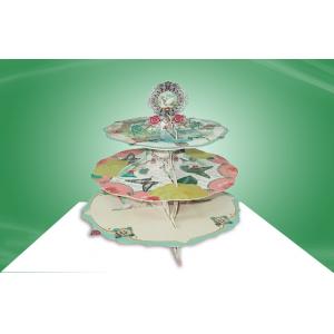 China Three tier Cake Cardboard Standees , Countertop Stand up Display supplier