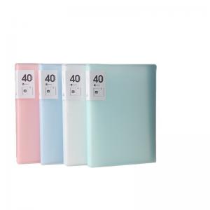 China 40 Pages Candy Color Binder Folder A4 Size Display Book PP Clear Pocket Conference File Folder supplier