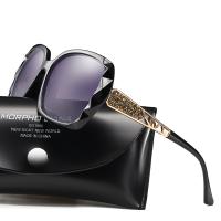 Women Big Square Oversized Sunglasses BSCI Custom Polarized Sunglasses Sparkling Composite Shiny Frame