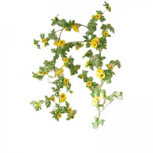 China Artificial Flower Daisy Decorative Vines Silk Greenery Stems OEM supplier