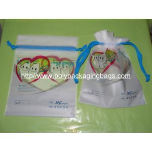 Frosted CPE Drawstring Bags For Hot Spring / Thermal Spring / Well / SPA / Onsen