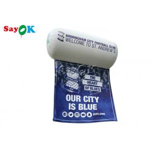 Cylinder Flying Air Sealed Inflatable Helium Balloon With Banner