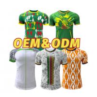 OEM ODM Africa Cup Jersey Customized size S M L XL 2XL 100% Polyester farbic