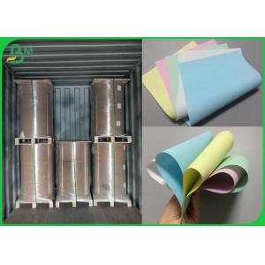 3 Part Carbonless NCR Printing Paper With Light Blue Pink Green Color