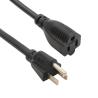 China 12/3 AWG SJTW NEMA 5-15P-5-15R コンネクタ付きカスタム長さの黒の延長ケーブル wholesale
