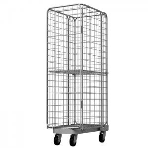 Full Security Galvanized Roll Cage Pallets Nestable Trolley