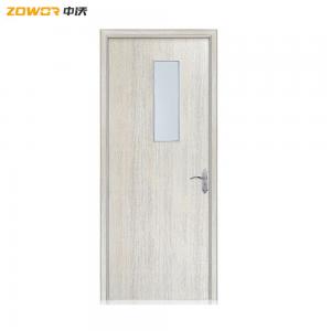 NFPA252 Wood Grain Steel Fire Exit Doors Single Hinged Type