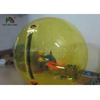 China Yellow Color 1.0mm PVC Inflatable Walk On Water Balls / Water Bubble / Human Sphere on sale