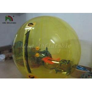 Yellow Color 1.0mm PVC Inflatable Walk On Water Balls / Water Bubble / Human Sphere