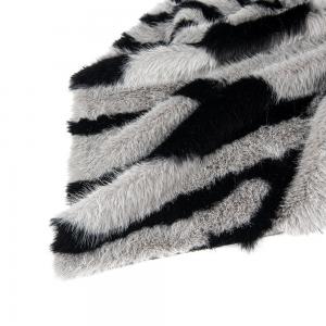 Plush Women's Coat Fabric Long Fair Fur Jacquard Faux Fur for Artificial Density Contact